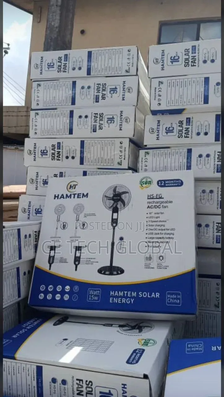 Rechargeable Solar Fan