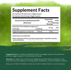 Magtein Magnesium L-Threonate 670mg 90 Capsules