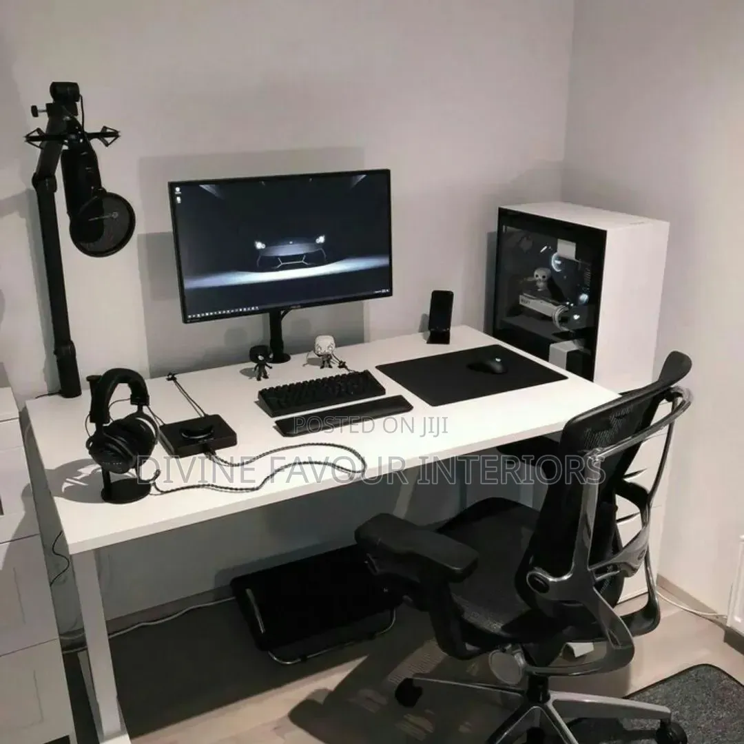 Computer Eletric Adjustable Height Table - White - 1.2m