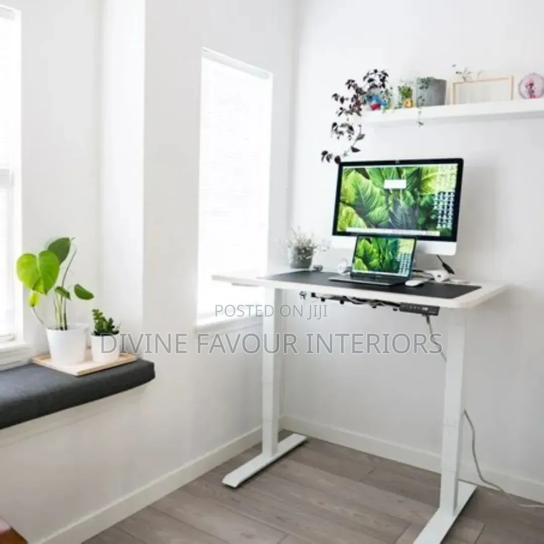 Computer Eletric Adjustable Height Table - White - 1.2m