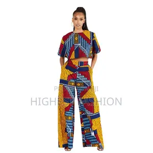 Two Pieces Sets Top and Pants African Suit