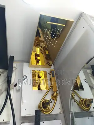 Gold Conduit Shower With Accessories