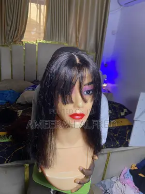 Human Hair Fringe Wig 12 Inches