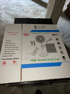 Est Rechargeable Solar Fan
