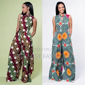 Ankara Jumpsuit Wide Leg Pants
