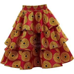 African Women Short Pleated Skirt