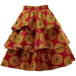 African Women Short Pleated Skirt