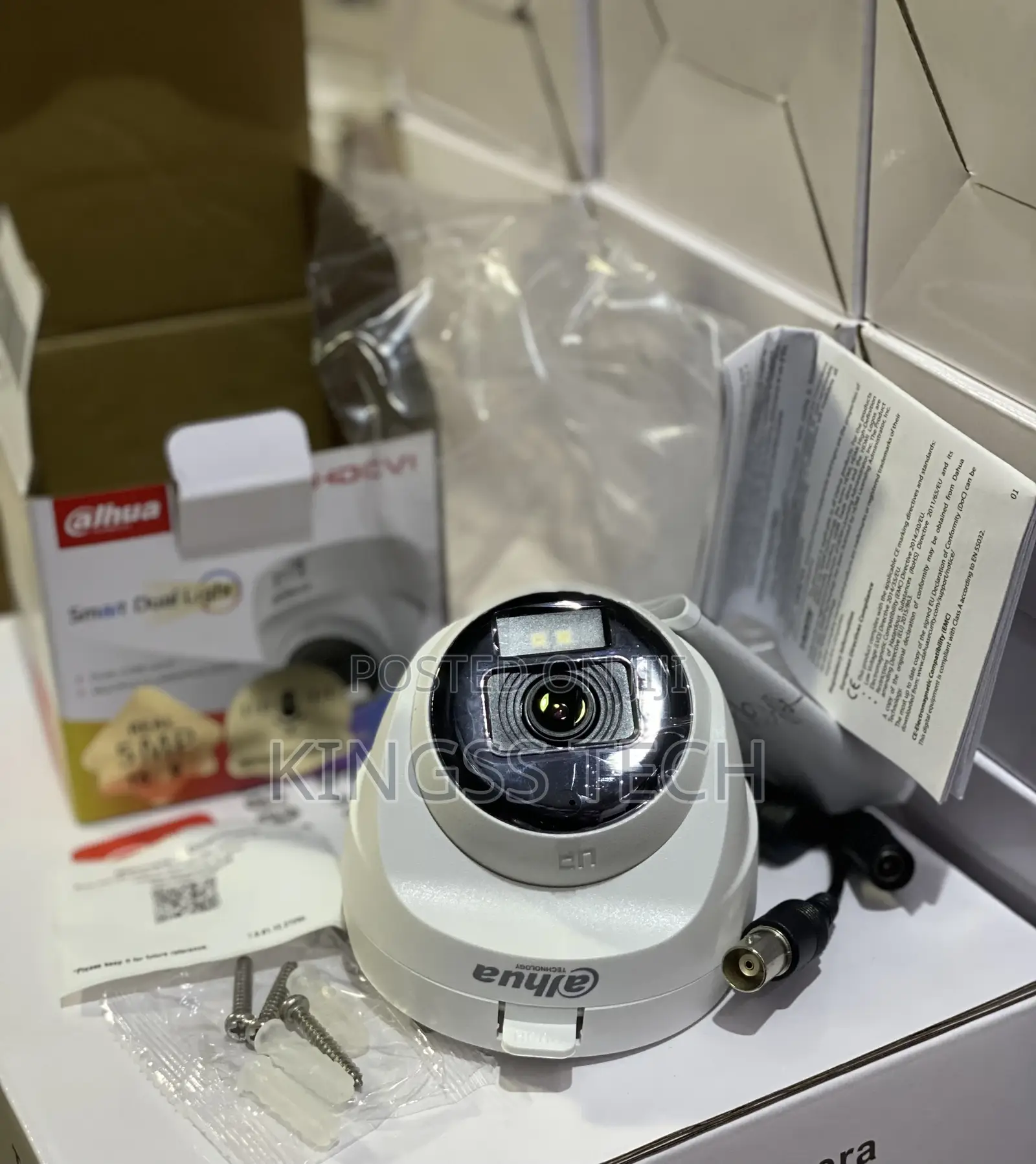 Dahua Indoor 5mp Hdcvi Smart Dual Light Dome Camera