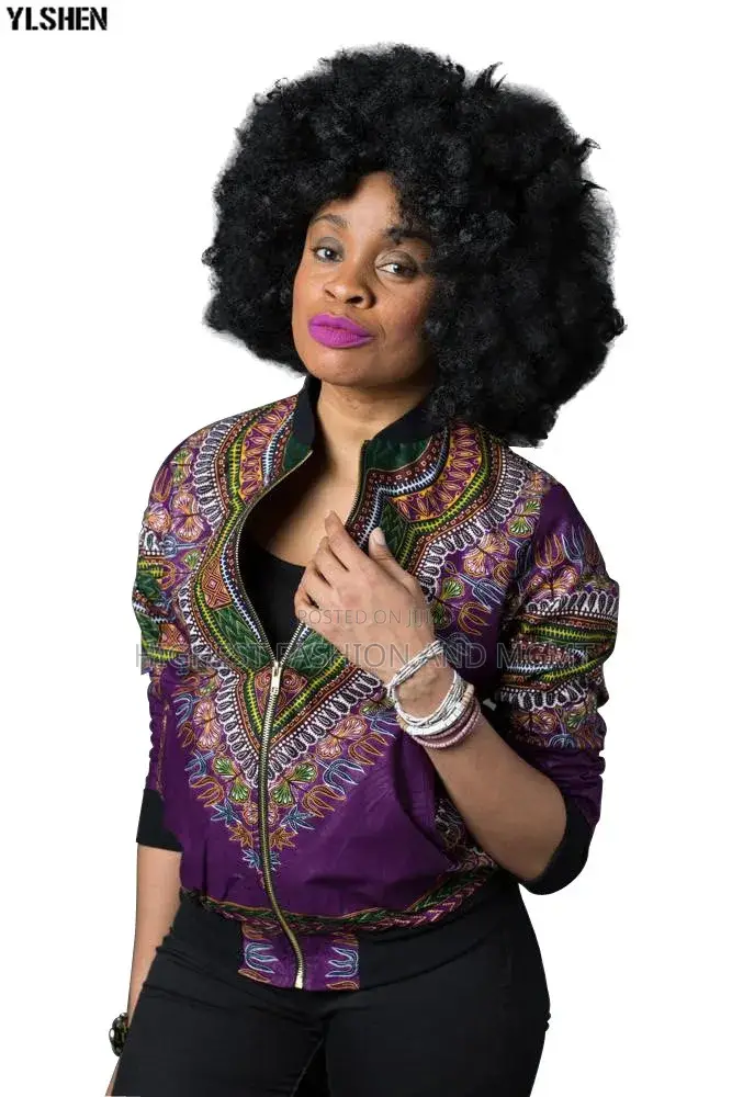 Ankara Design Zipper Long Sleeve