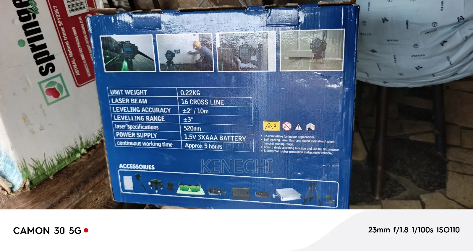 Rechargeable Multi Line Laser