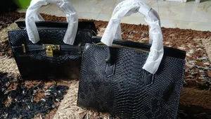 Brand New Black Scale Leather Handbag