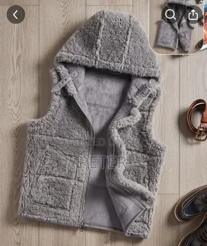 Faux Fur Integrated Vest, New Autumn/Winter Vintage Hooded Men's Coat