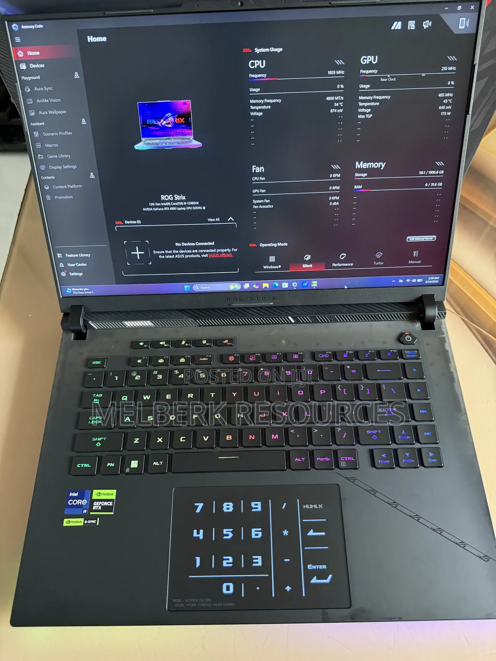 Laptop Asus ROG Strix SCAR 16 32GB Intel Core i9 SSD 2T