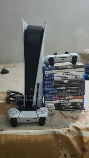 Fairly Used Ps5 With Game Disks and 2 Controllers