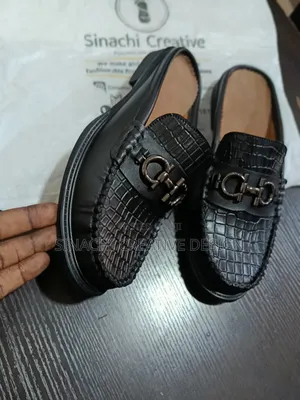 Black Mens Half Shoe
