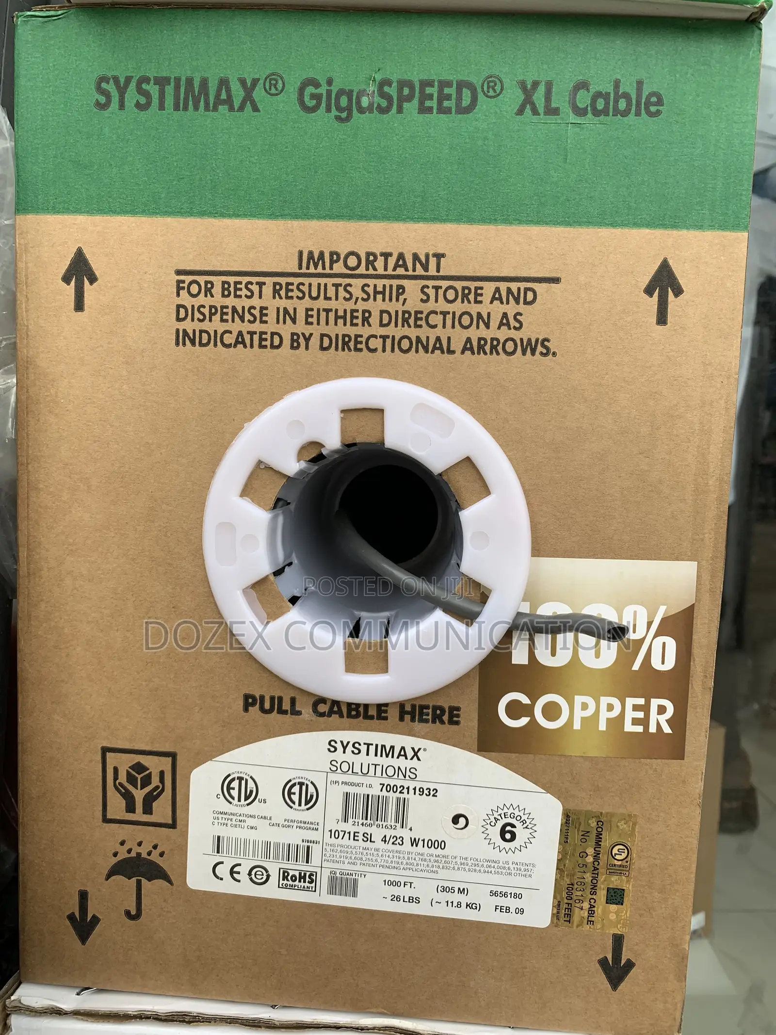 Commscope Indoor Cat6 Copper Utp Cable