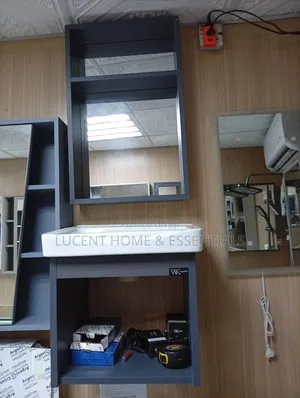 Charcoal Grey Bathroom Vanity Set – Complete Ceramic Basin Mirror
