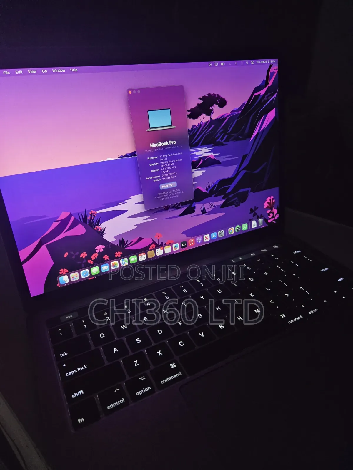 Laptop Apple MacBook Pro 2017 8GB Intel Core i5 SSD 256GB