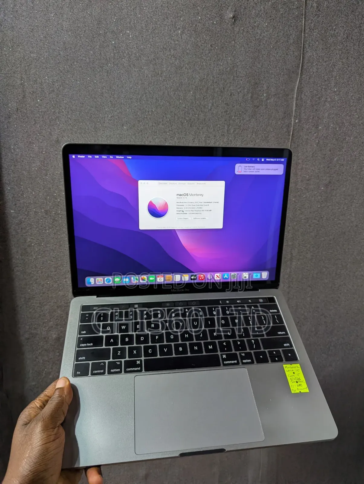 Laptop Apple MacBook Pro 2017 8GB Intel Core i5 SSD 256GB
