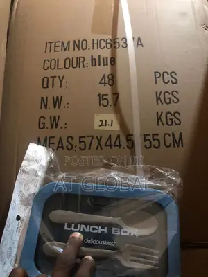 Double Partition Lunch Box With Spoon Fork