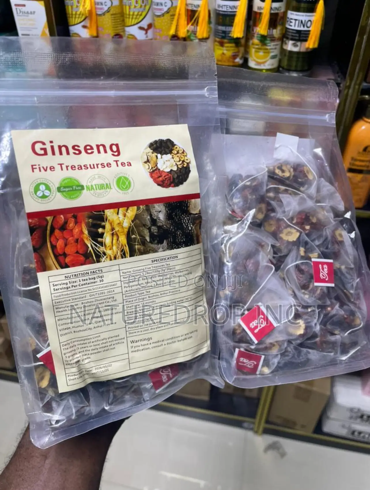 Ginseng Five Treasure Tea Kidney Detox 30 Tea Bags