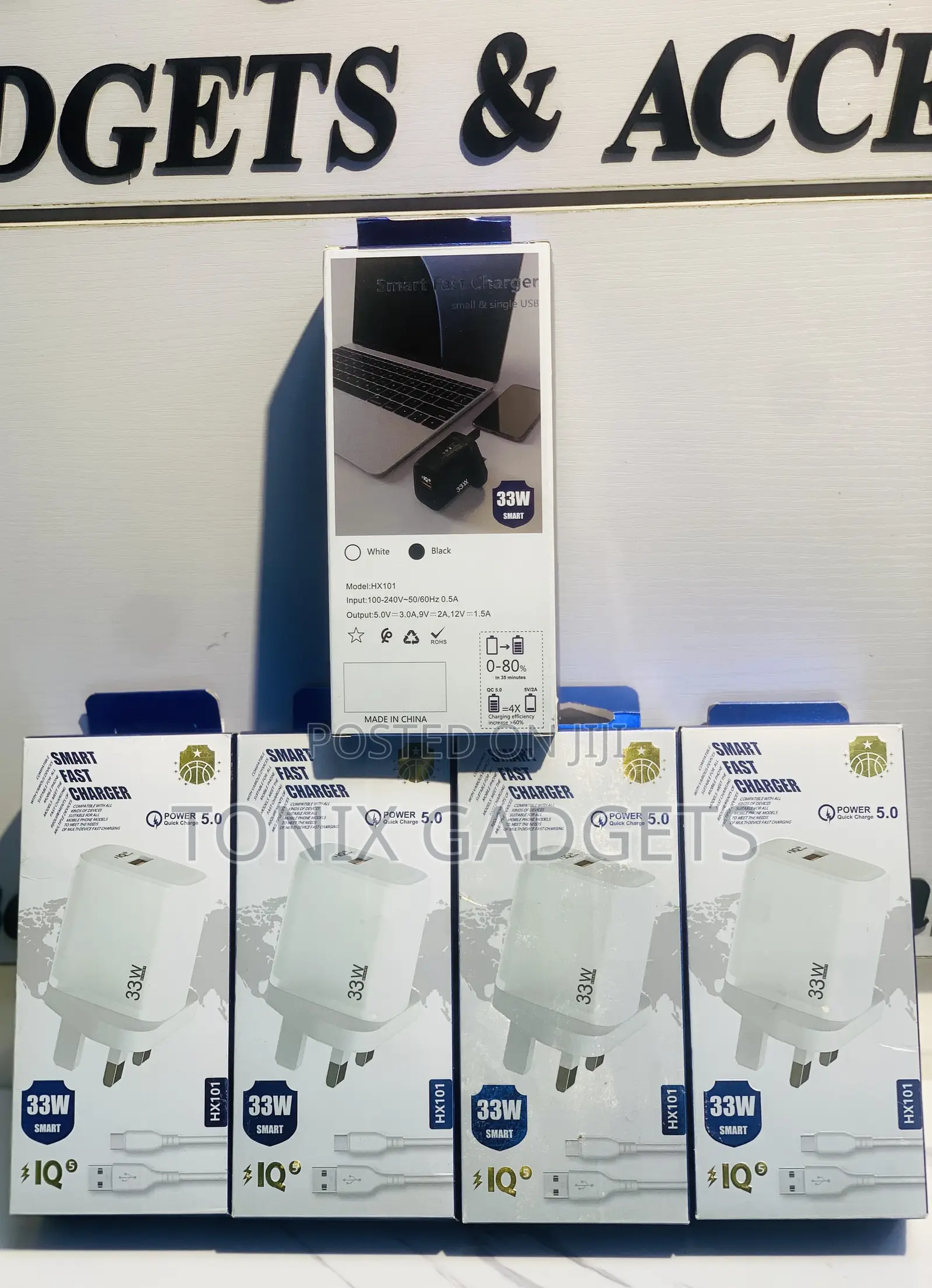 Smart Fast Charger 33w Quick Usb Charge 5.0(Model:Hx101)