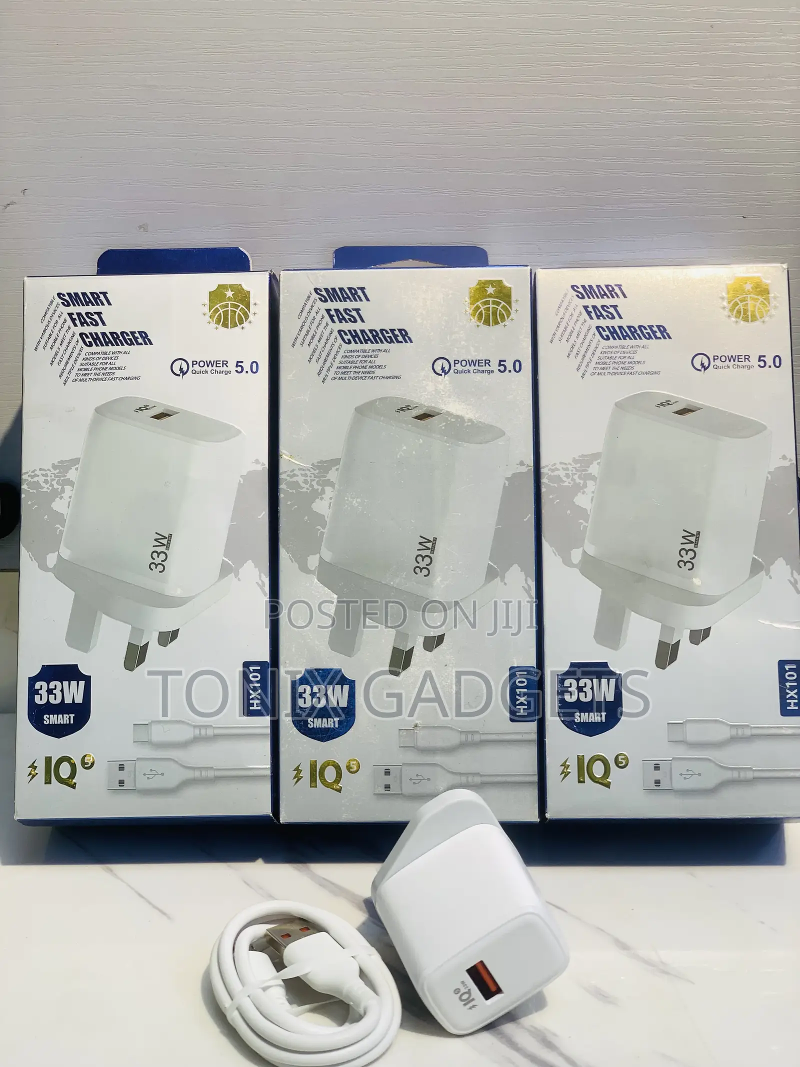 Smart Fast Charger 33w Quick Usb Charge 5.0(Model:Hx101)