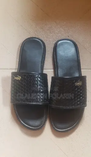 Lacoste Black Slide Slippers (Used) – Size 46