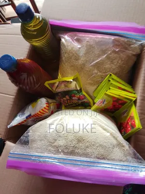 2kg Rice, 2kg Garri, Palm Oil, Groundnut Oil, Salt, Maggi, Hot Pepper