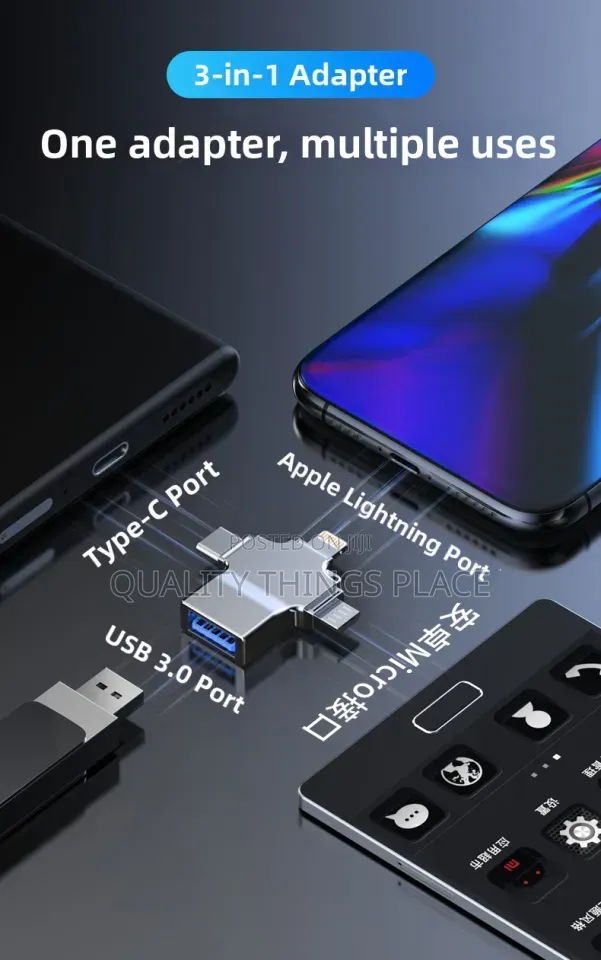 3 in 1 Usb Adapter