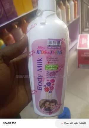 Lilies Kids Teens Body Milk With SPF 15.