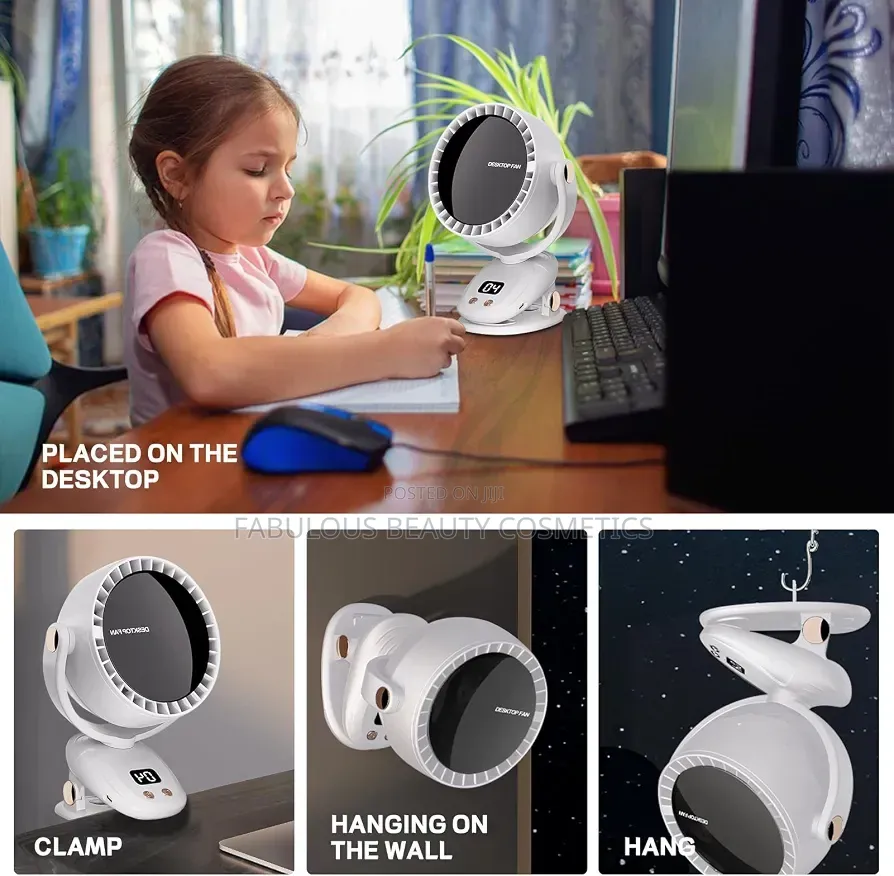 Generic Yangzhou Desk Fan, 6-Speed Small Personal Bladeless