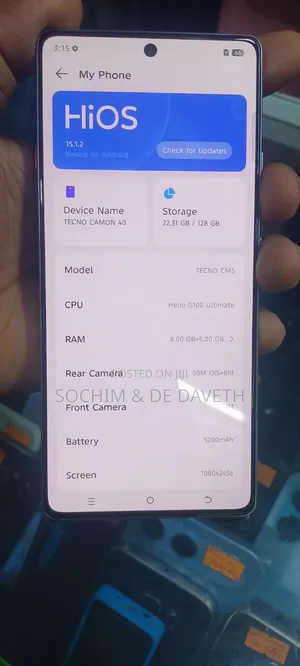 Tecno Camon 40 128 GB Black