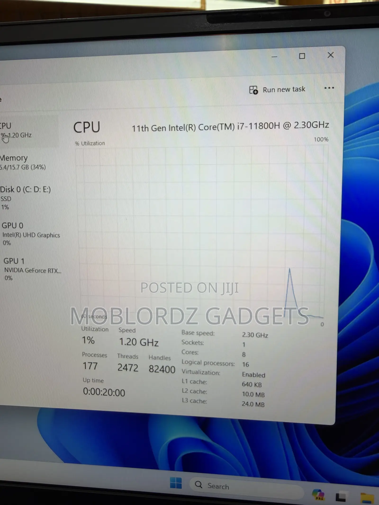 Laptop Dell 16GB Intel Core i7 SSD 512GB