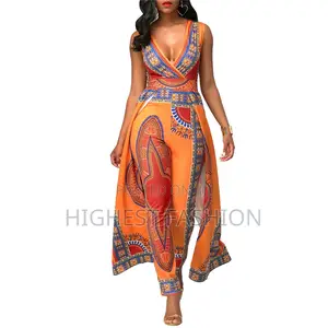 Autumn Orange Ethnic Long Top and Pants