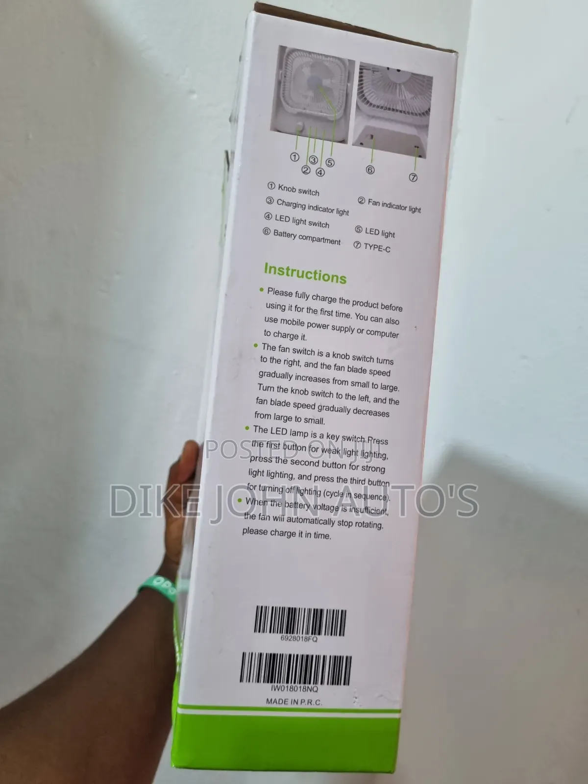 Rechargeable Desktop Fan