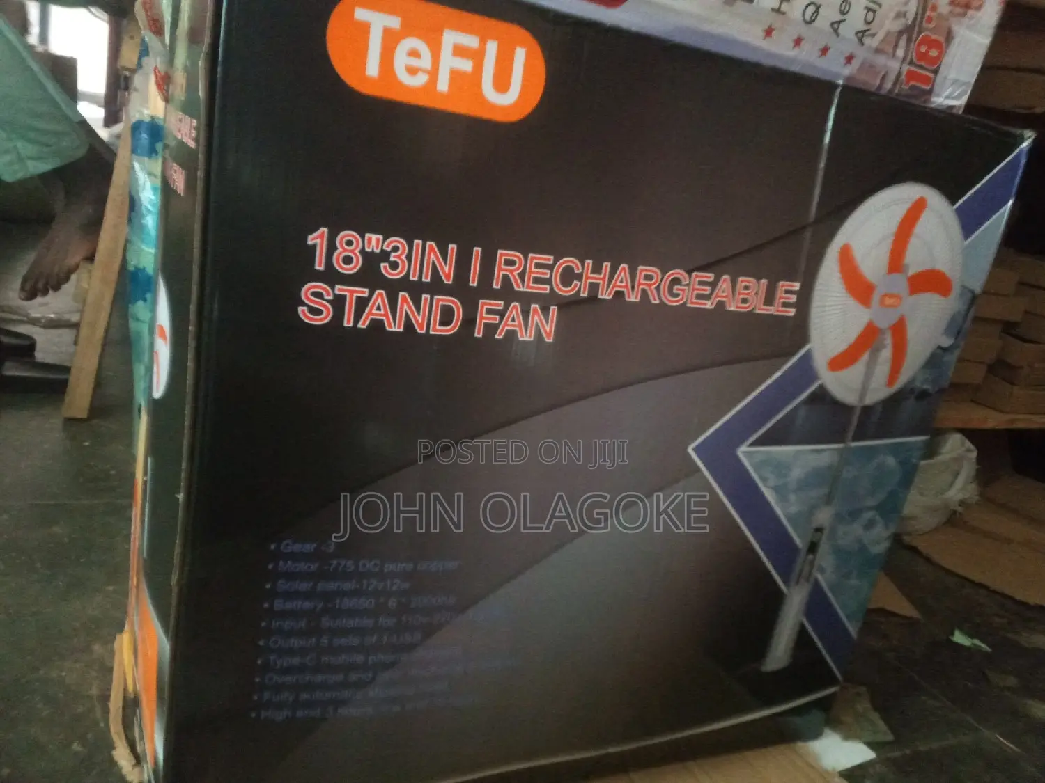 18" Inches Tefu Long Lasting Solar Fan With Panel and 2bulbs