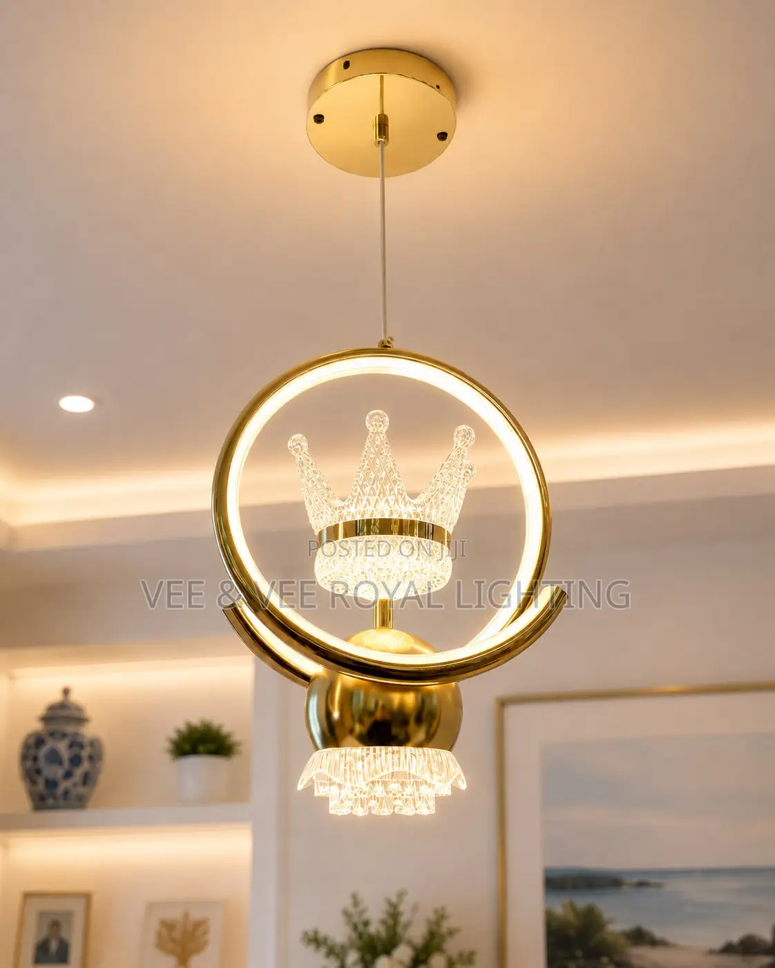 Modern Crystal Chandelier - For Dining, Kitchen, Sit Outs, Bedroom