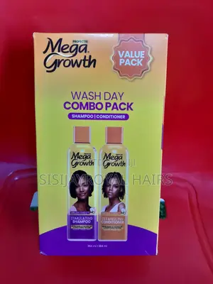 Mega Growth Wash Day Combo Pack (Shampoo and Detangling Conditioner)