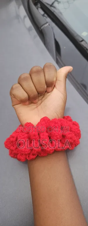 Crochet Rose Petals Scrunchies