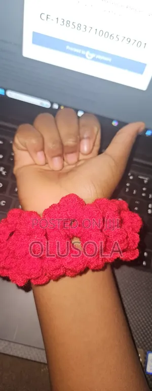 Crochet Rose Petals Scrunchies