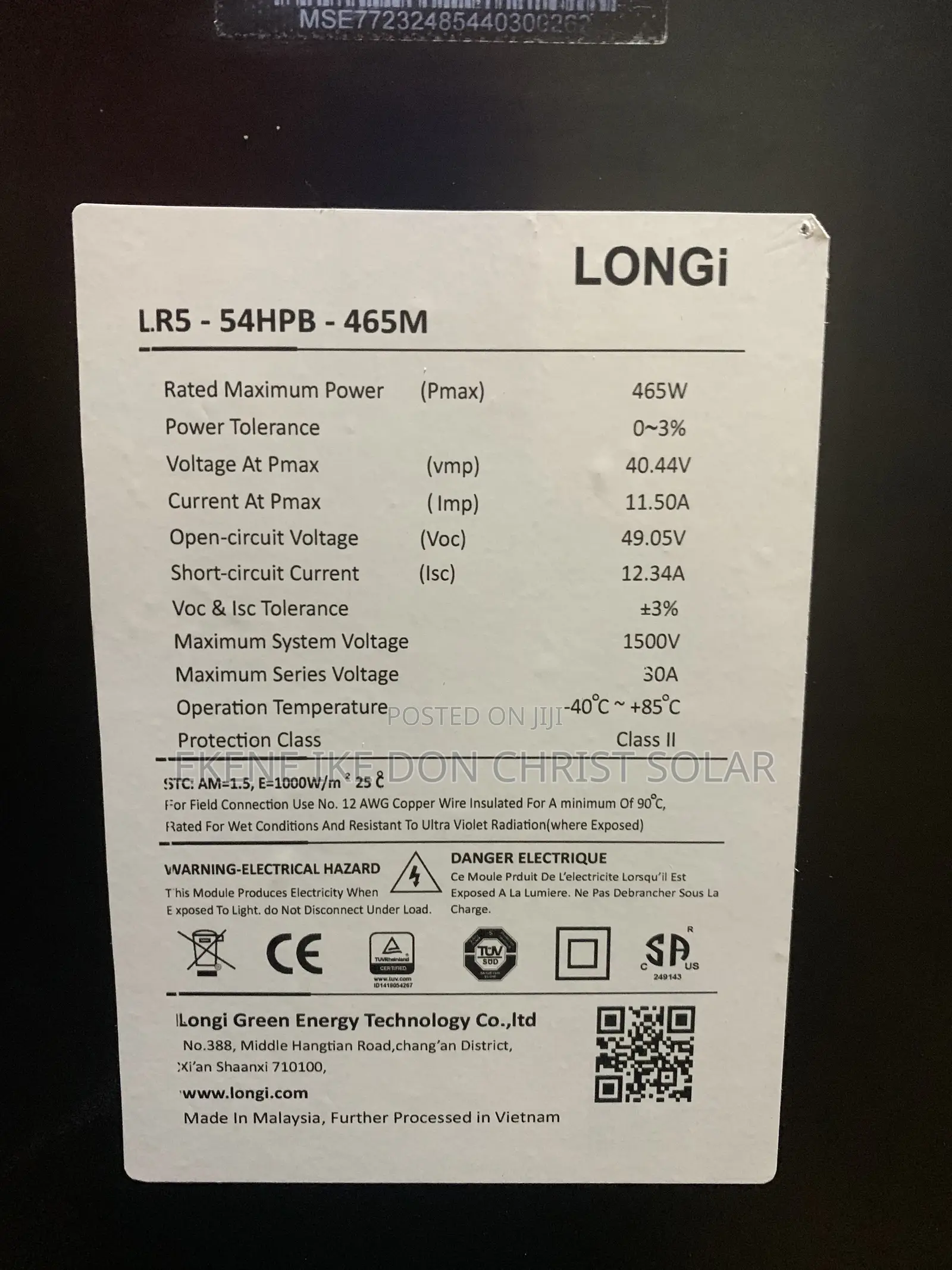 465w Longi Solar Panel Available Here