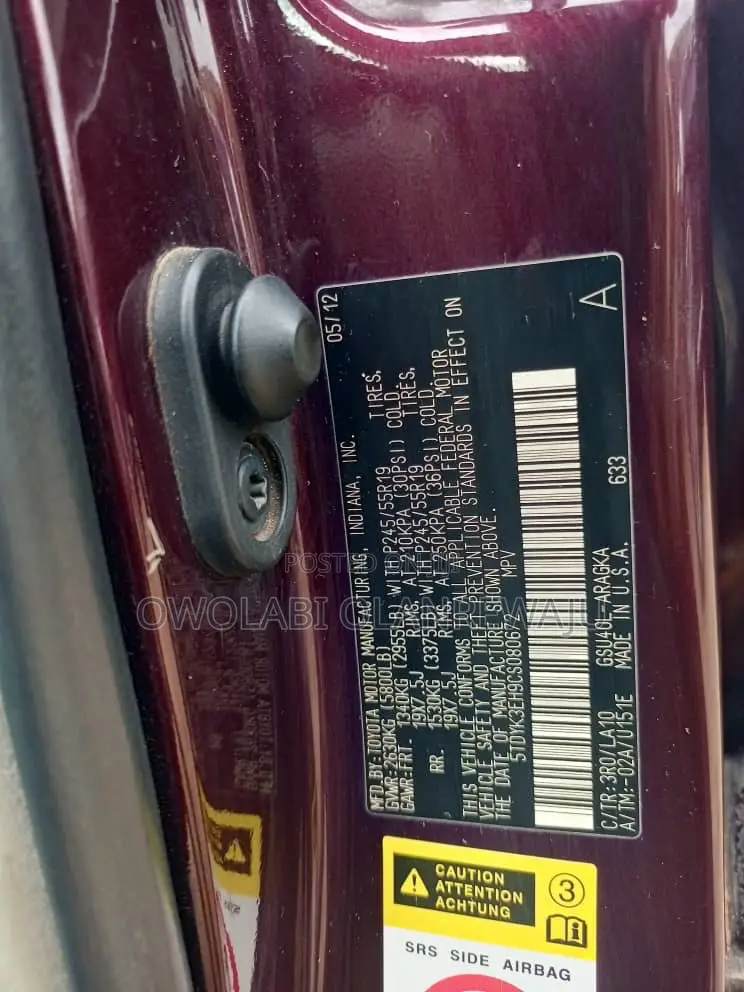 Toyota Highlander 2012 Brown