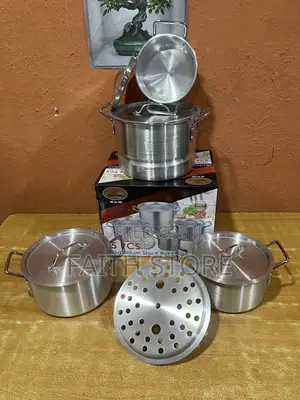 5pcs Hoffner Thickened Aluminum Stock Cookware/Pot Set With Flat Steam