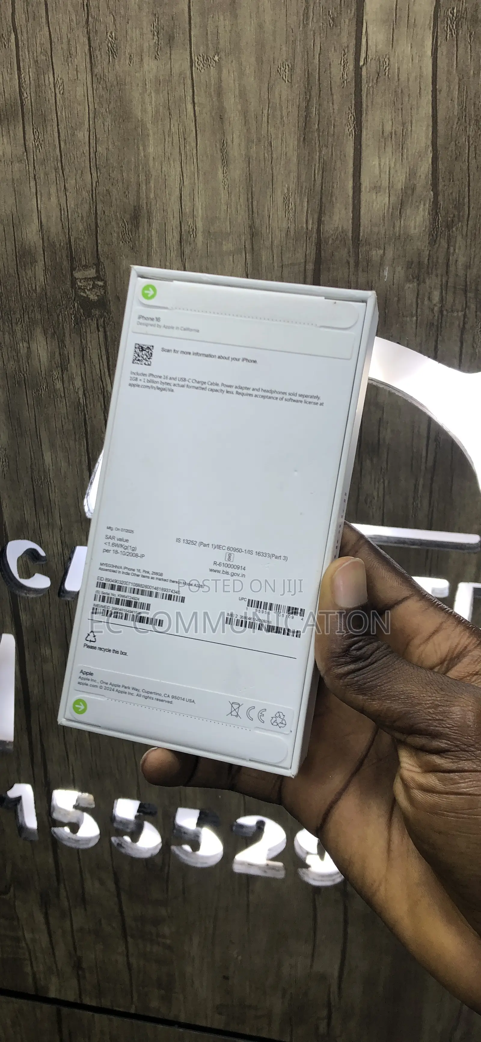 New Apple iPhone 16 256 GB Pink