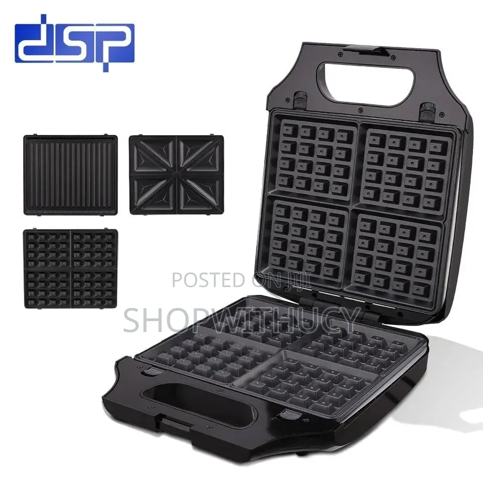 DSP 3-in-1 Sandwich Maker, Waffle Iron, and Multi-Grill