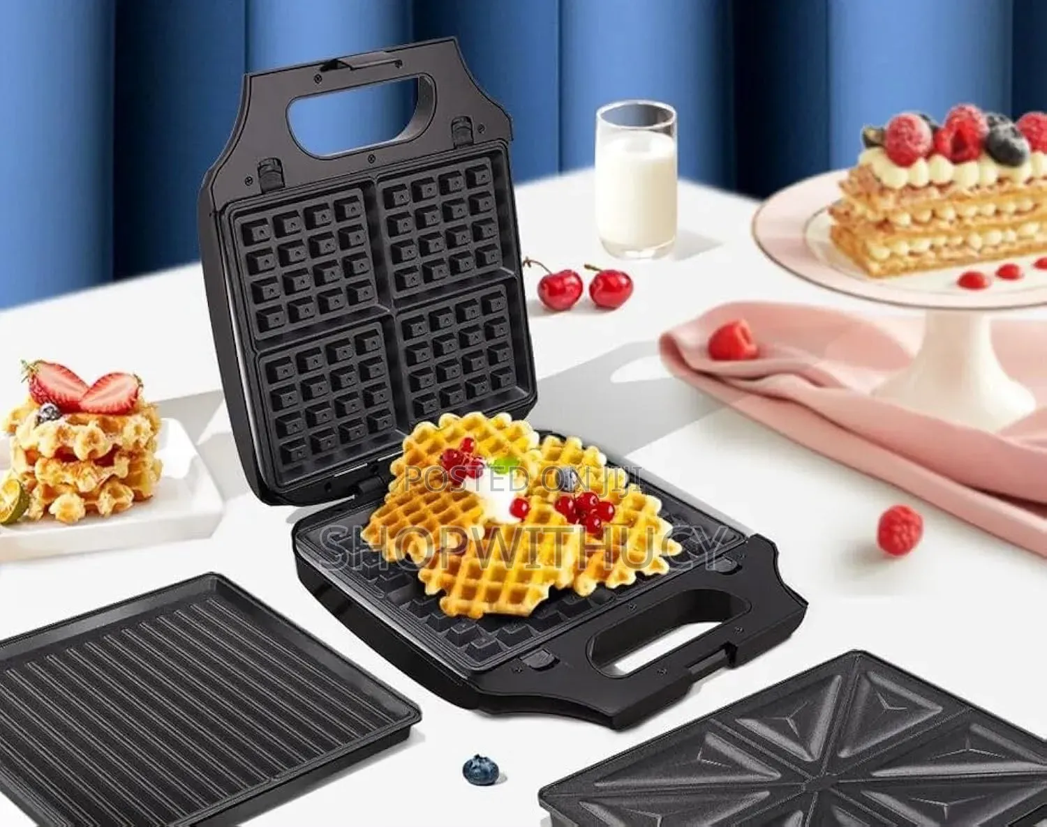 DSP 3-in-1 Sandwich Maker, Waffle Iron, and Multi-Grill