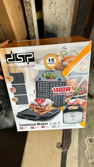 DSP 3-in-1 Sandwich Maker, Waffle Iron, and Multi-Grill
