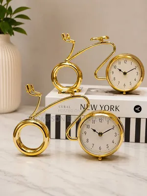 Gilded Bicycle Desk Clock