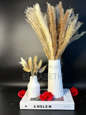 Tower Vase Combo With Artificial Flowers and Faux Decor Book